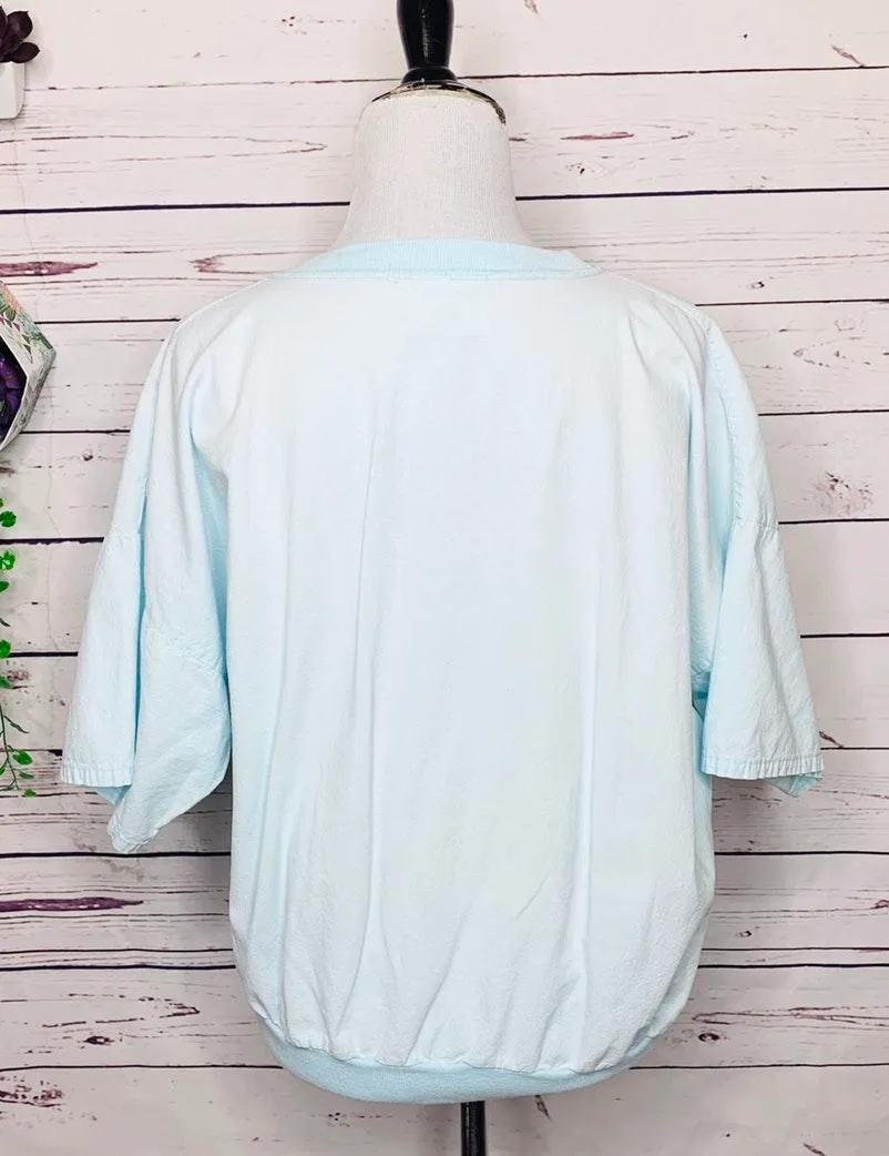 1989 Vintage Brindar Sport London, Paris, Rome Top Blue - Image 3