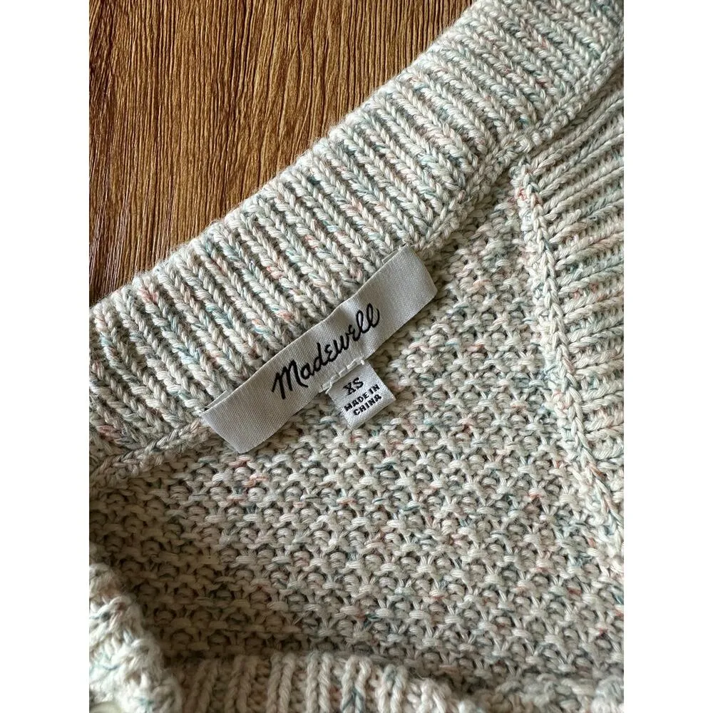 Madewell Rainbow Marbled Wakefield Button Front Sweater Tank XS - Image 2