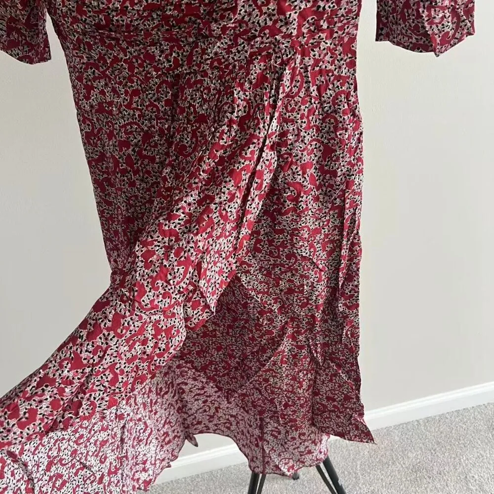 NWOT BA&SH CHELSEA Floral MIDI DRESS SIZE 0 - Image 7
