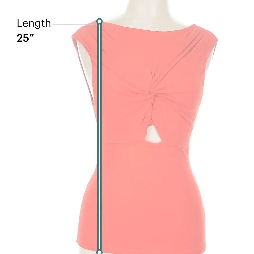 Free People Bright Red Twist-Back Tank Top - Image 3