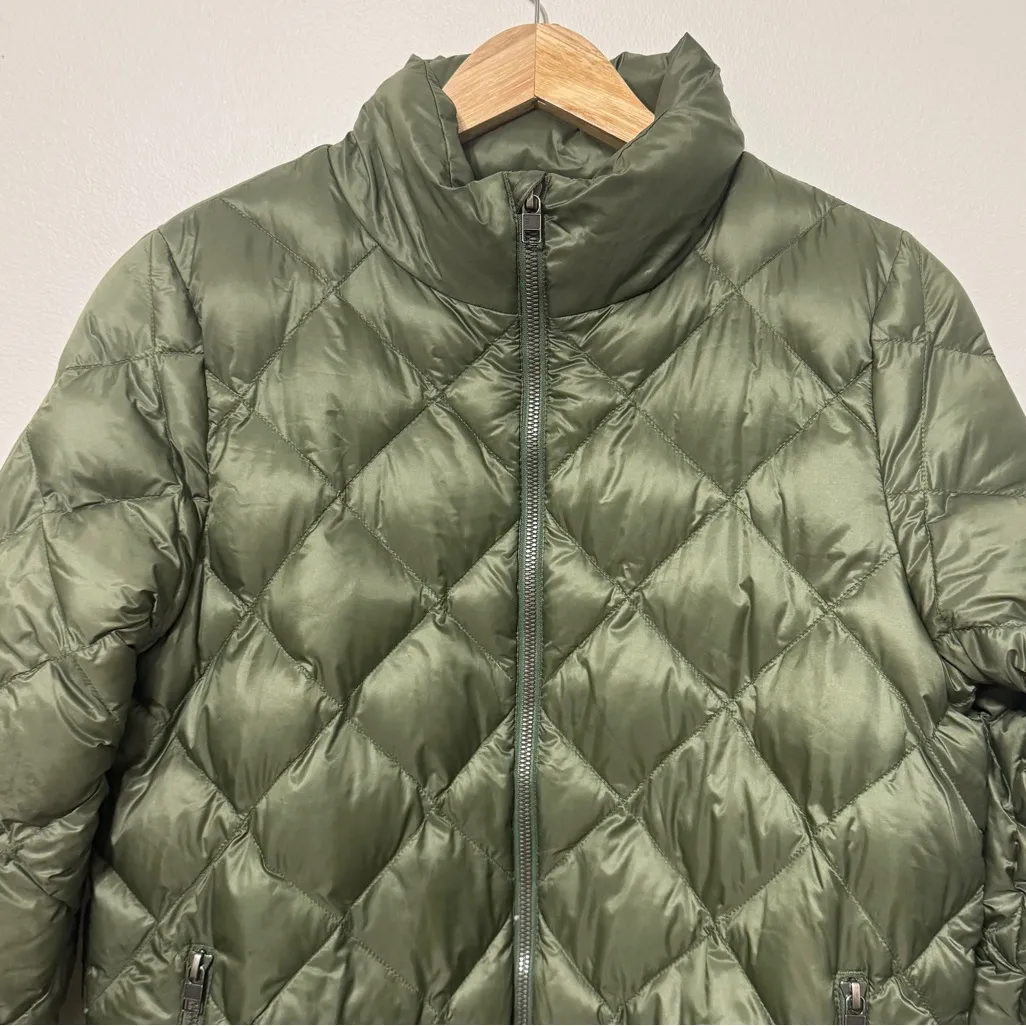 Patagonia Prow Bomber Jacket Green Size Medium Women’s Duck Down Full Zip - Image 4