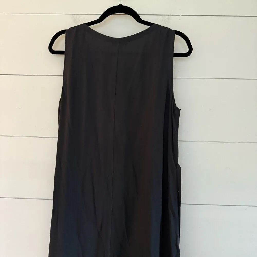 Eileen Fisher Women’s Small Grey Sleeveless Tank Dress 100% Silk - Image 5