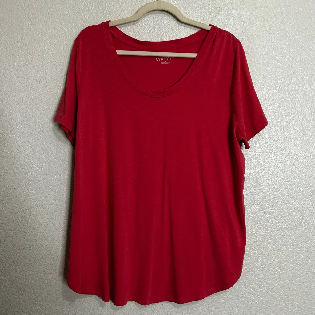 Ava & Viv BUNDLE (4) Plus Size Comfy Stretchy Short Sleeves Tee - Image 8