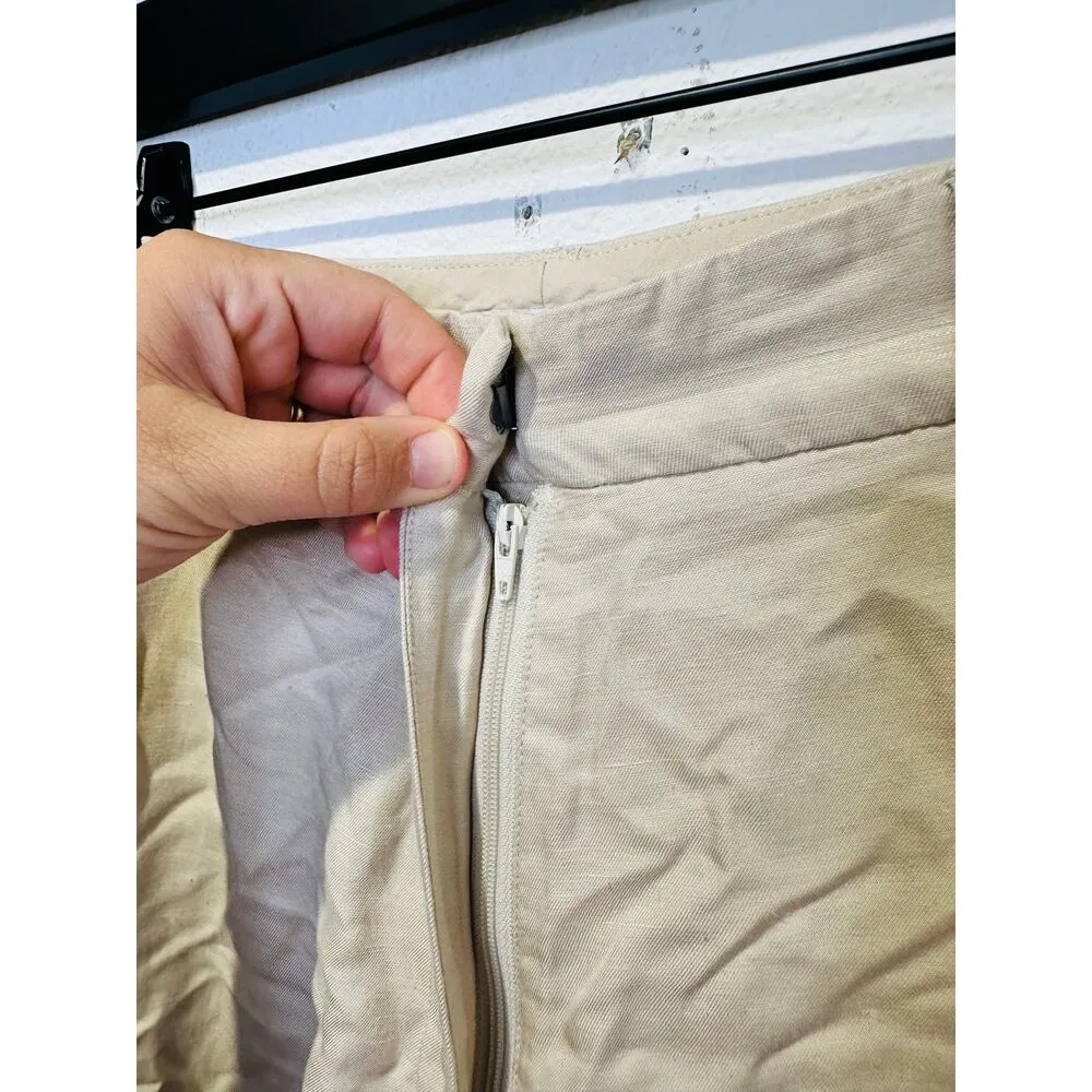 Anine Bing Women's Off-White Wide-Leg Front Zipper Lyra Trousers Pants Size 34 - Image 5