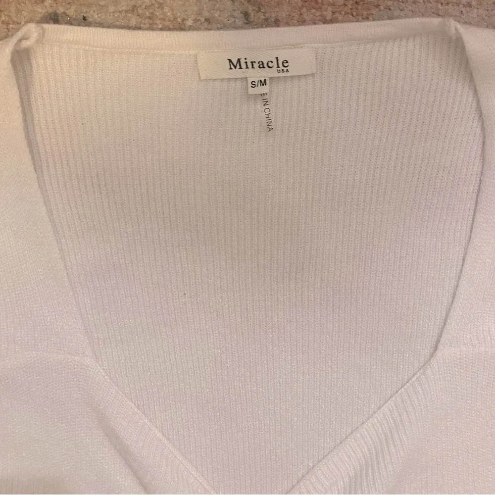 Miracle Brand Cinch Front White Sweater - Image 8