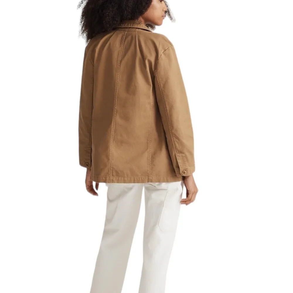 Madewell Khaki Crossover Regenerative Chino Blazer Women’s Size Large - Image 3