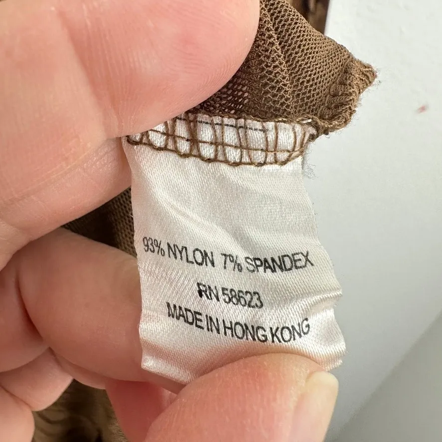 Panilli Y2K Goblincore Grunge‎ Bratz Floral Brown Lace Trim Long Sleeve Blouse - Image 7