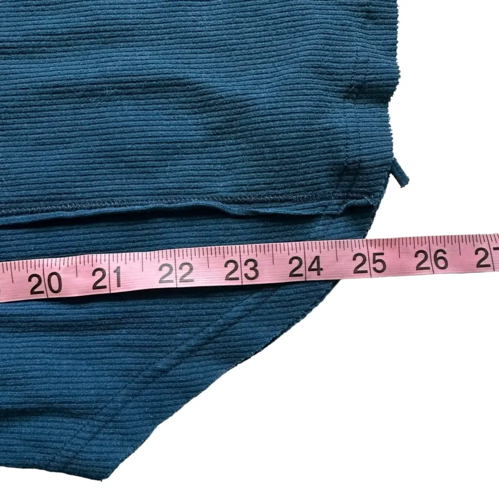 Downtown Girl Blue Cold Shoulder Long Sleeve Ribbed Top Shirt - Image 7