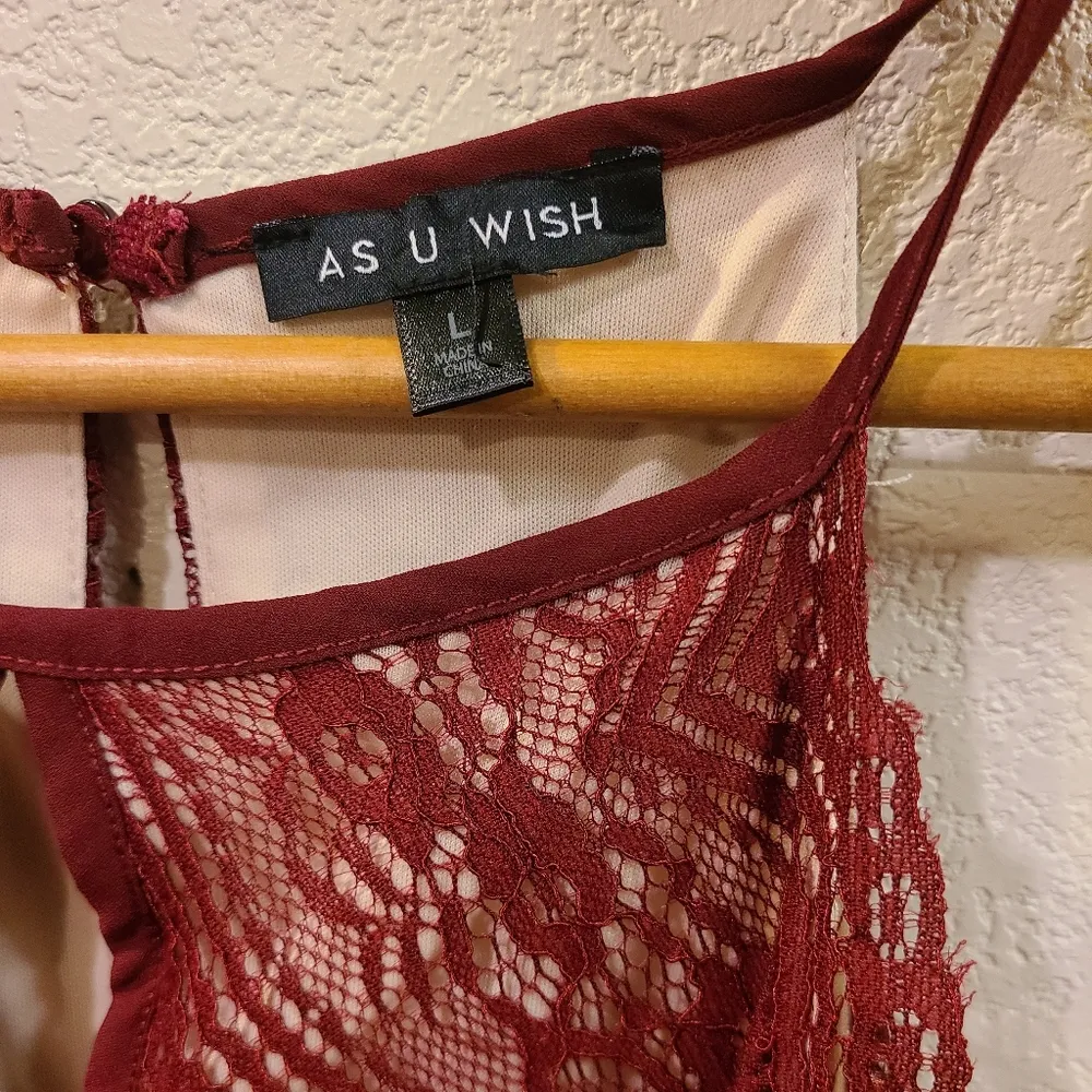 Cocktail  Maroon Dress Large - Image 5