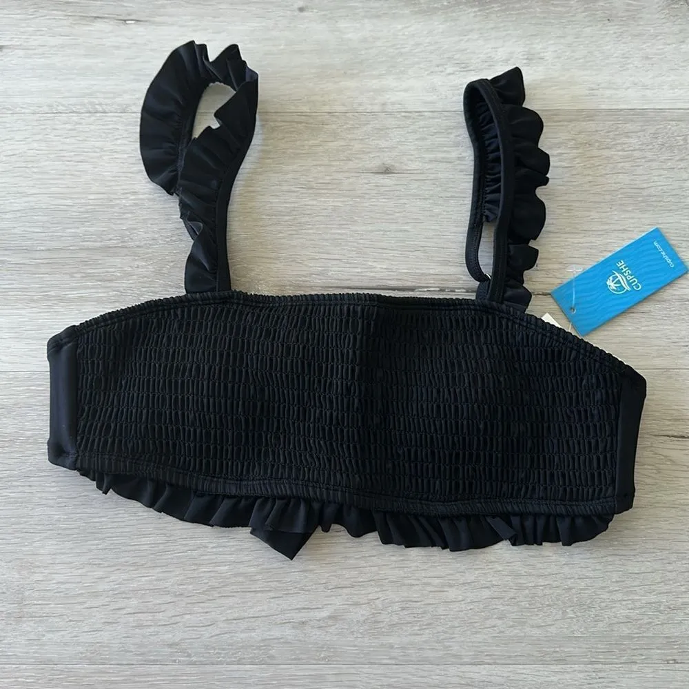 Cupshe Alegria Square Neck Bikini Top Black M NWT IN PACKAGE - Image 6