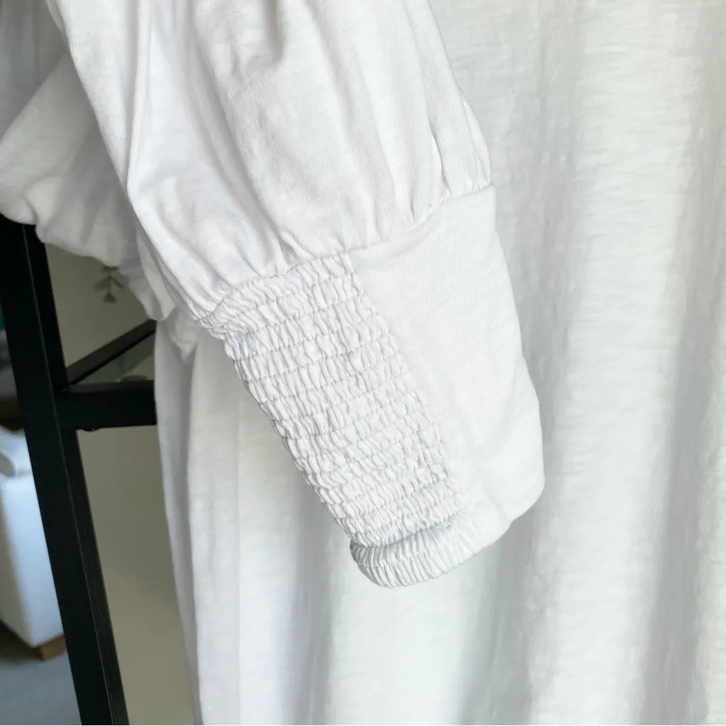 Madewell Long Sleeve Slub Tee with Smocked Cuff - Image 5