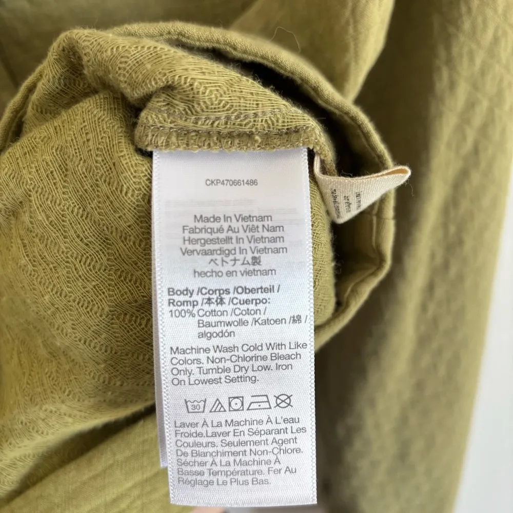 Madewell Quilted Crop Shirt-Jacket medium Muted Olive - Image 6