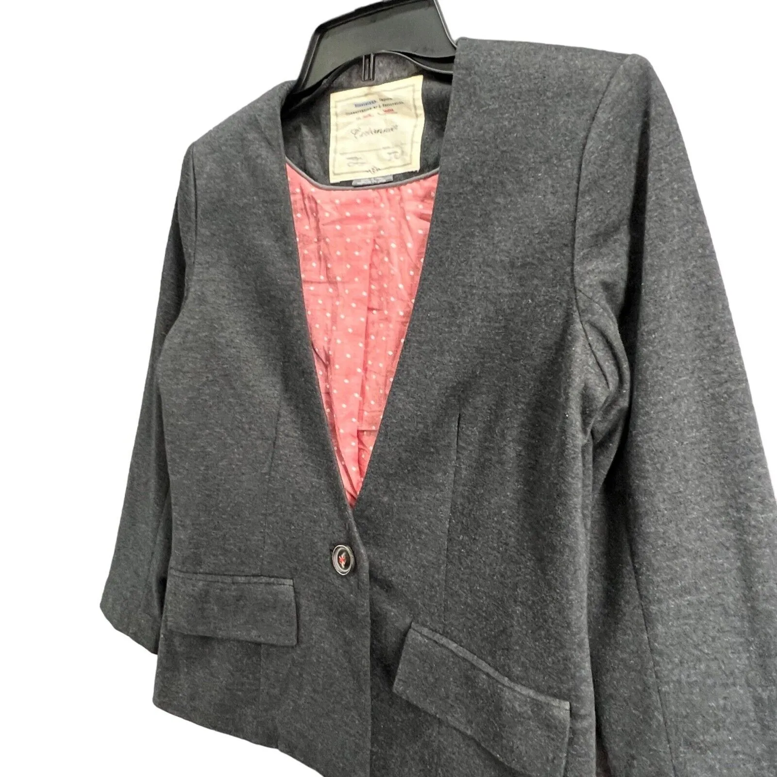 Anthropologie Cartonnier Blazer Jacket Womens XS Gray Career Classic Timeless - Image 2