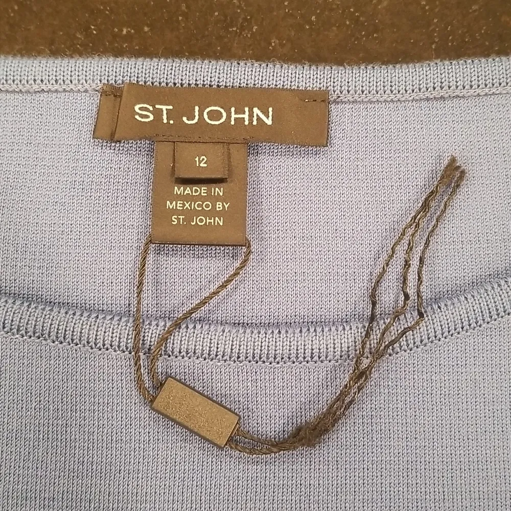 💕ST. JOHN💕 Knit Wool-Blend Sheath Dress ~ Blue 12 NWOT - Image 8