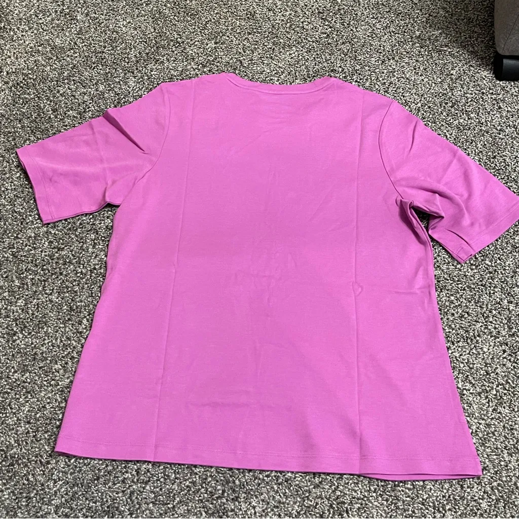 New Isaac Mizrahi Rose Short Sleeve T-Shirt M - Image 12