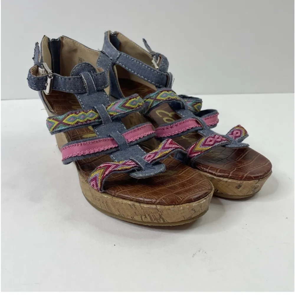 Sam Edelman Elsie Tia Strappy Multicolored
Wedge Sandals - Image 11