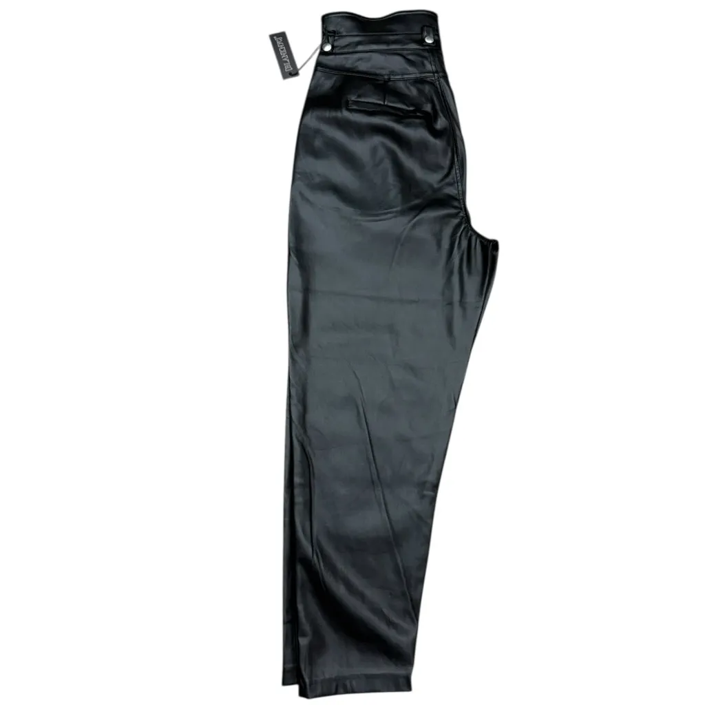 BLANKNYC Black Faux Leather High Waist Tapered Pants NWT Size 30 - Image 14