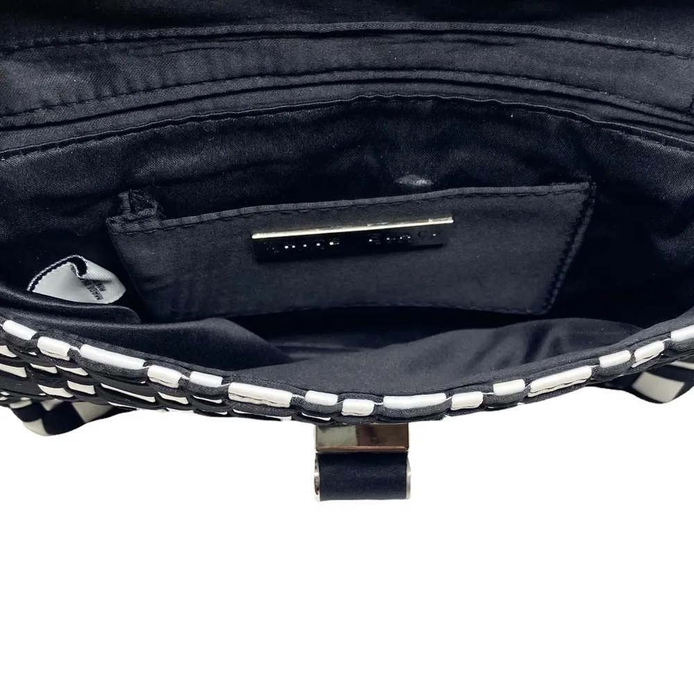 White House Black Market WHBM ⌘ Checkerboard Chain Handle Mini Bag ⌘ B + W ⌘ - Image 7