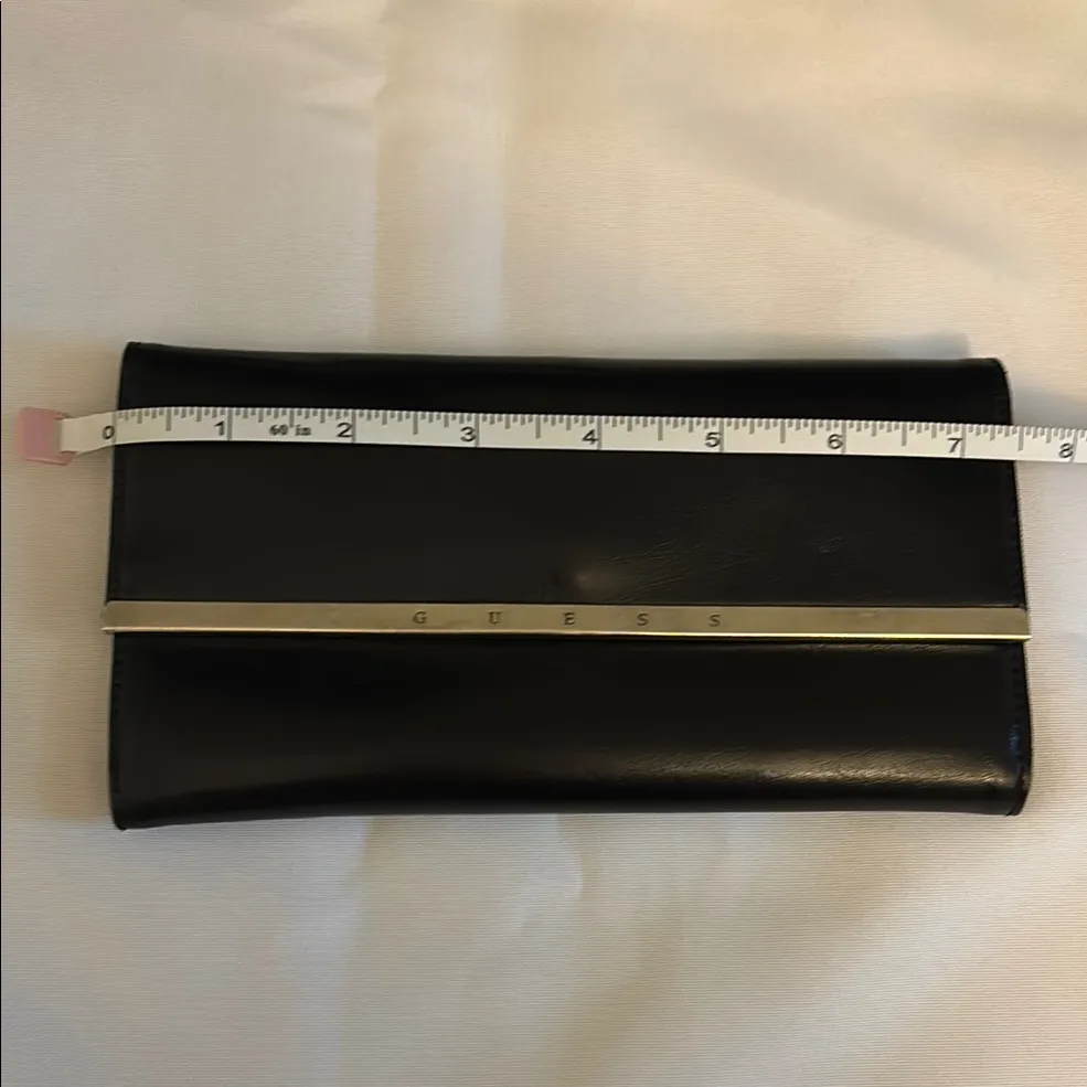 GUESS Black Wallet with Silver Accent – EUC - Image 11