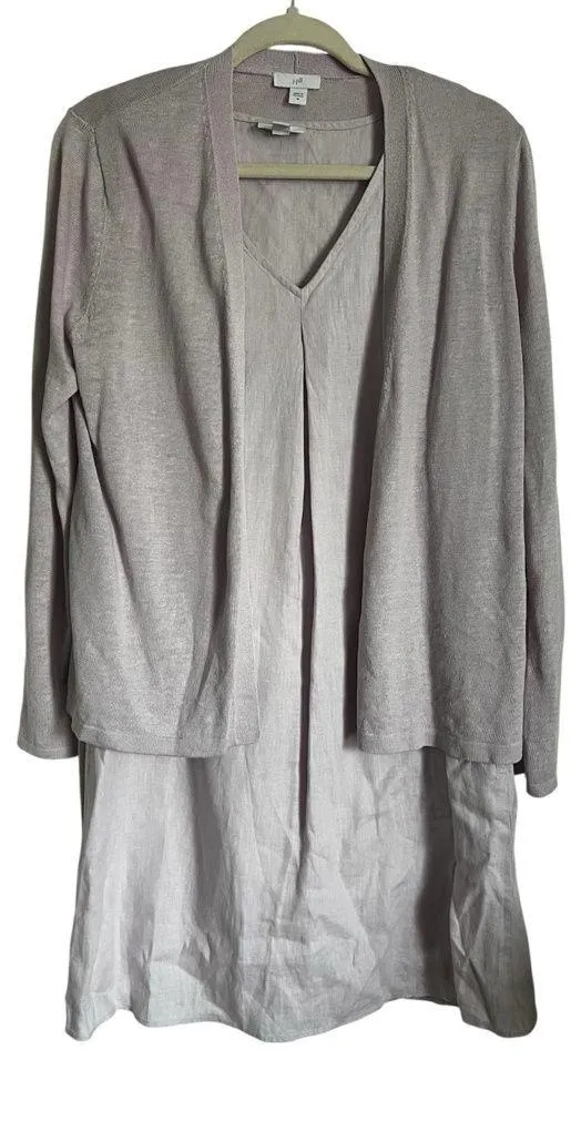 J. Jill Love Linen Dress Cardigan set in Lilac size medium Purple - Image 2