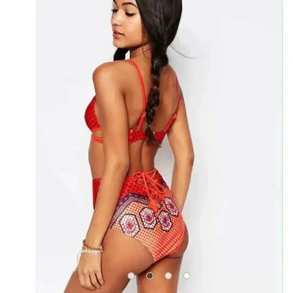 Minkpink Rosewater High-Waisted Bikini Bottoms NWT - Image 3