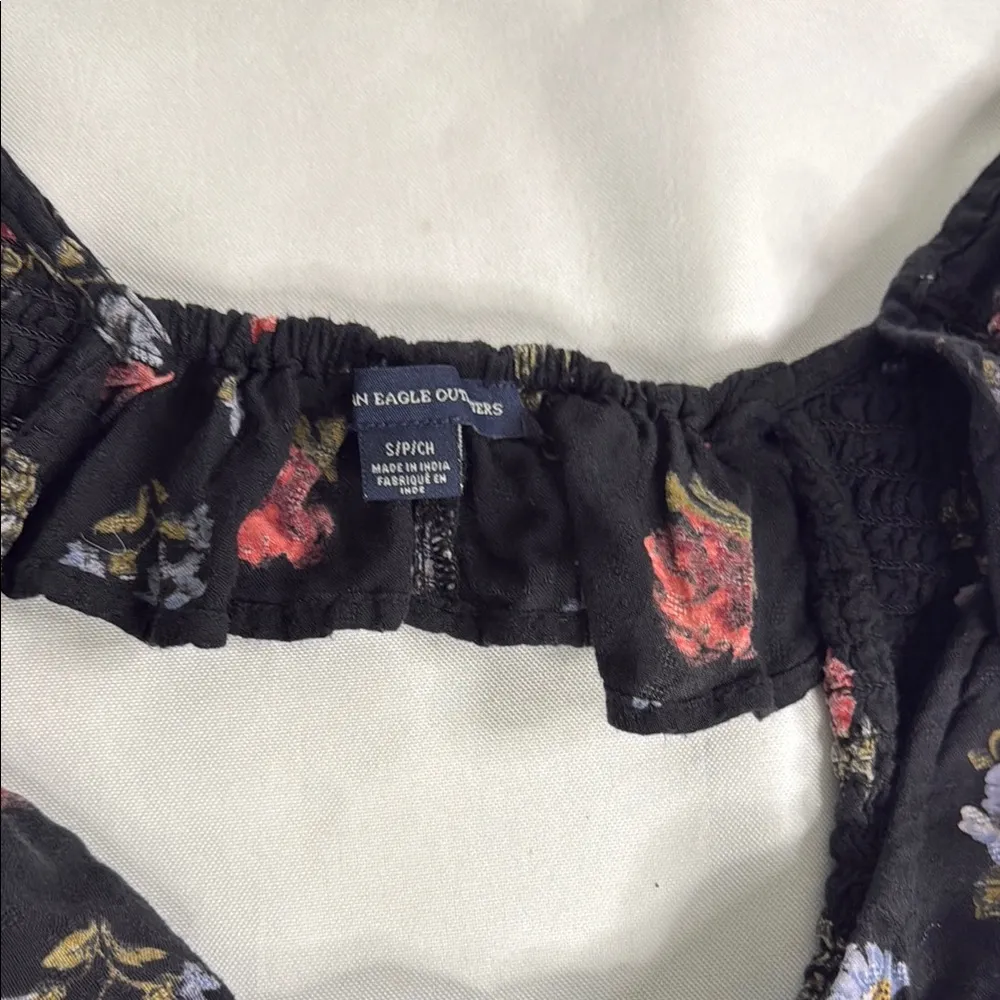 American Eagle Outfitters Red and Black Jumpsuit with Ruffled Straps - Image 7