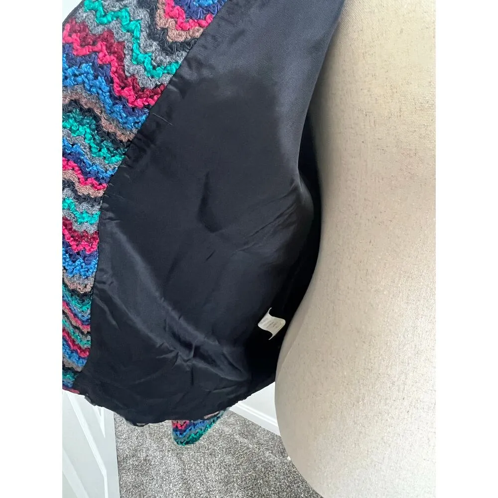 Solos by Koret Vintage Crocheted Single Button Blazer Large Red - Image 5