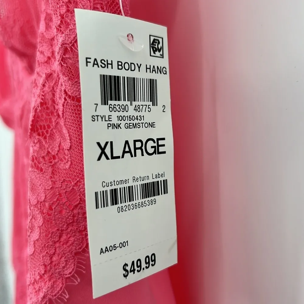 I.n.c. International Concepts Micro Lace Bodysuit in Pink NWT MSRP $50 Size XL - Image 4