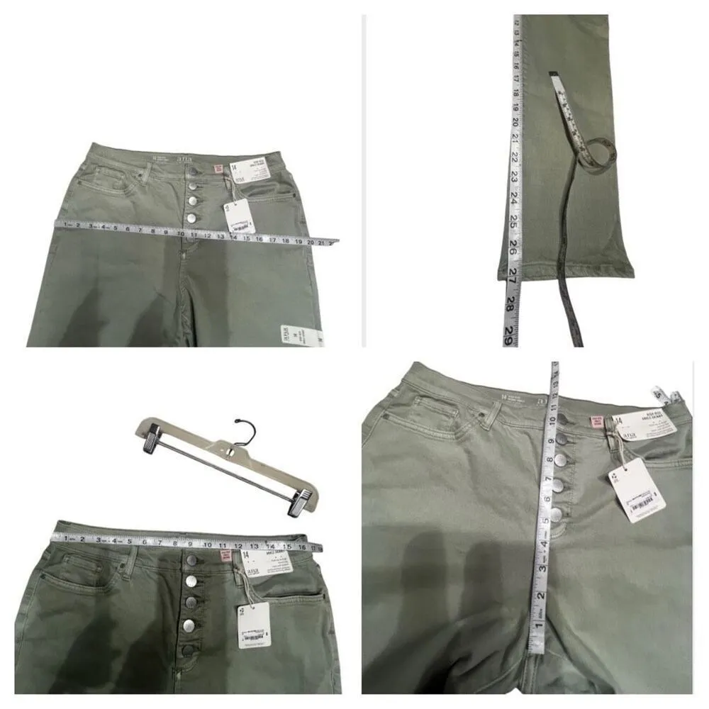 a.n.a. High Rise Ankle Skinny Stretch Pants Desert Sage Sz 14 NWT - Image 7