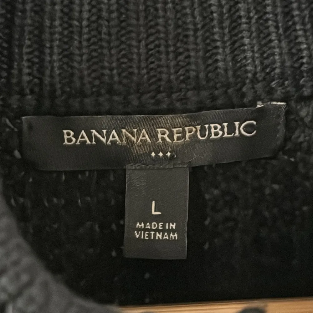Banana Republic Factory black chunky waffle knit longline cardigan jacket size L Size L - Image 9