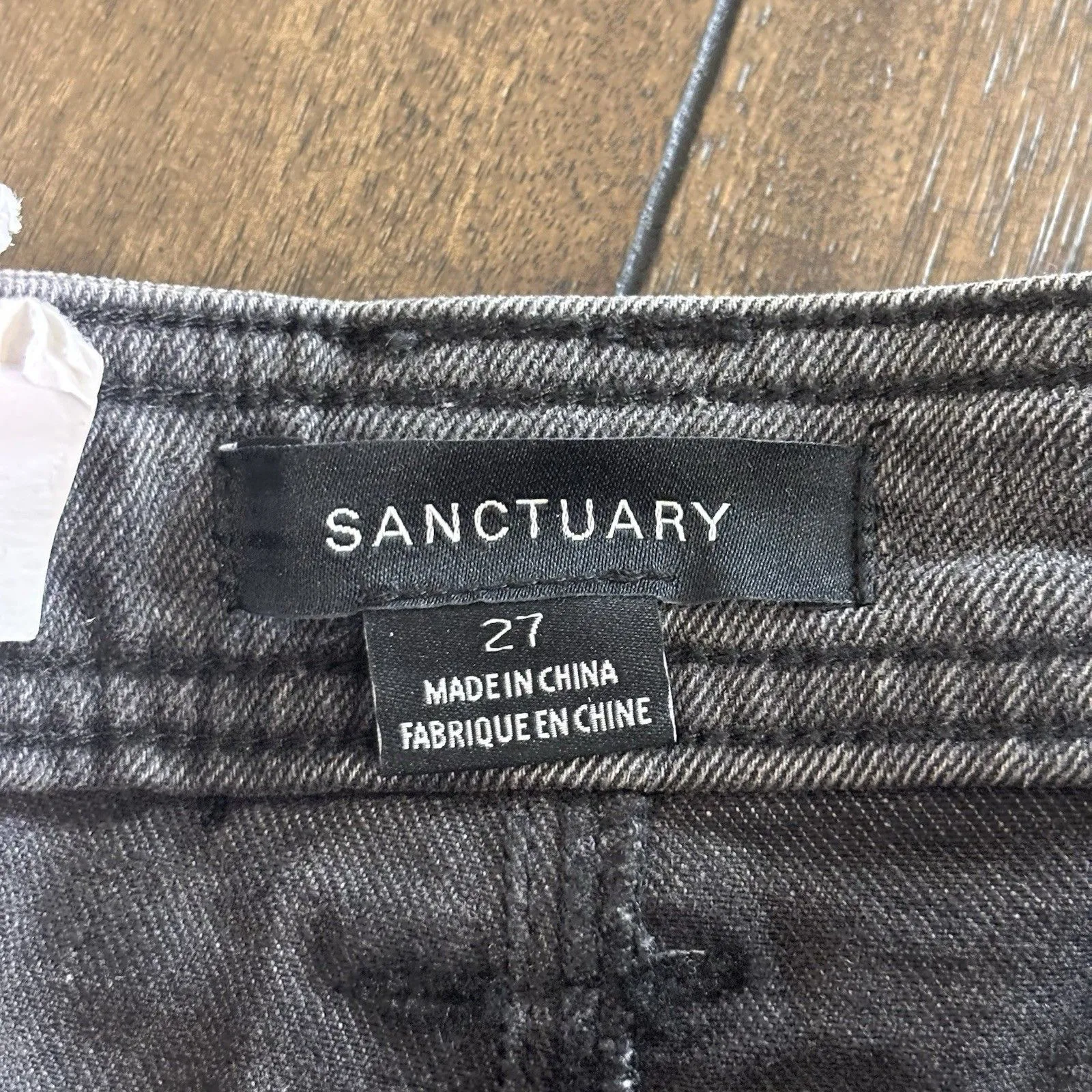 Sanctuary DKSM Luna Cuffed Pants Standard Rise Straight Crop 27 NWT Button Fly - Image 8