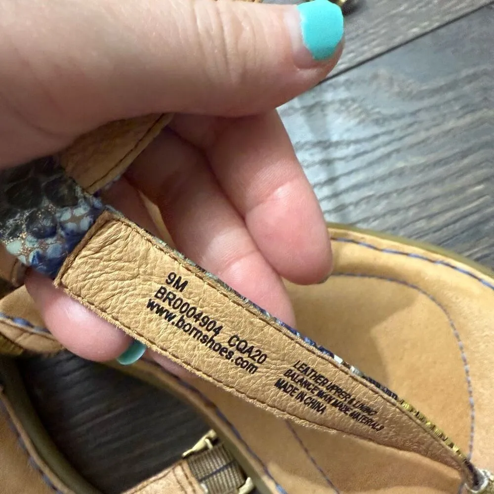 Born Women’s 9M Snake Print Sandals Shoes Size 9 - Image 4