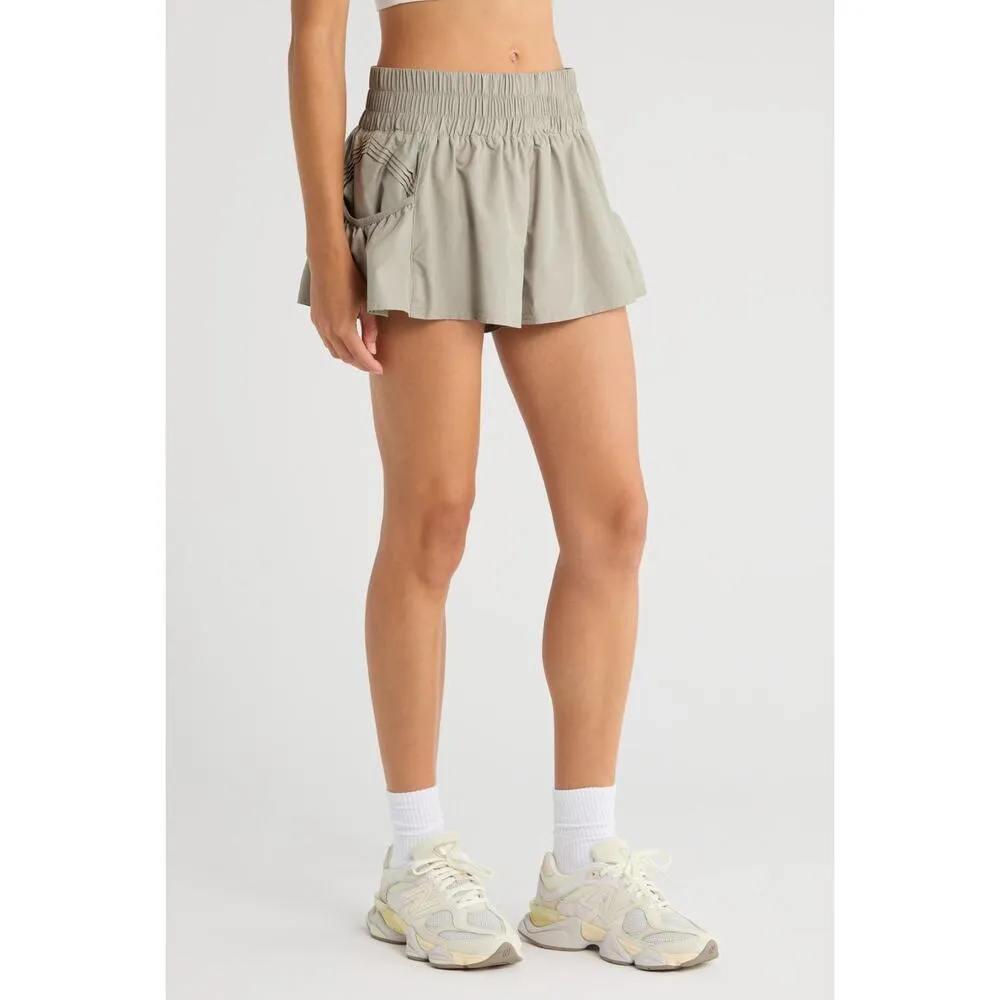 FP Movement Get Your Flirt on Shorts Gray - Image 3