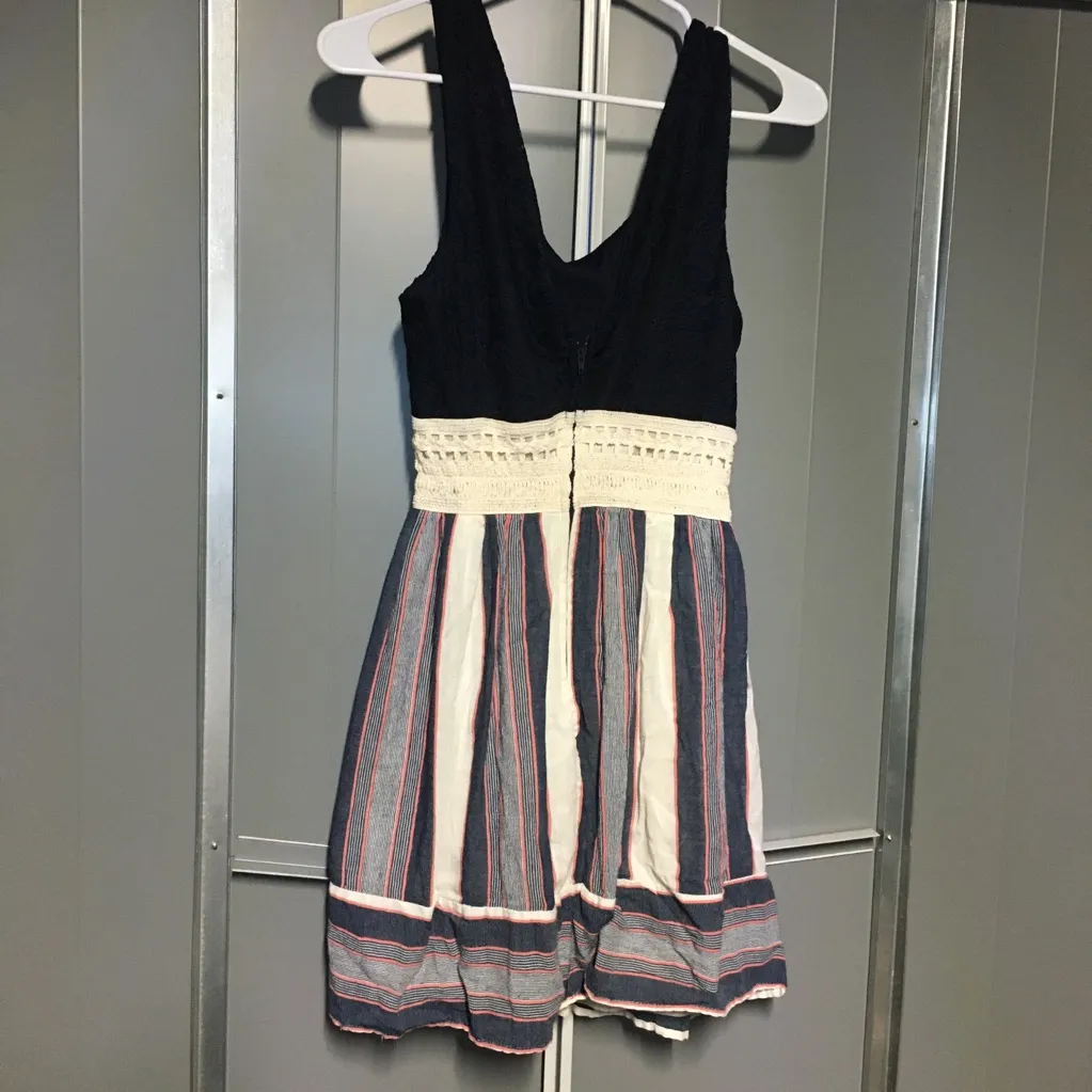 THREE PINK HEARTS Navy Blue Tank Top Dress Small Fit & Flare - Image 2