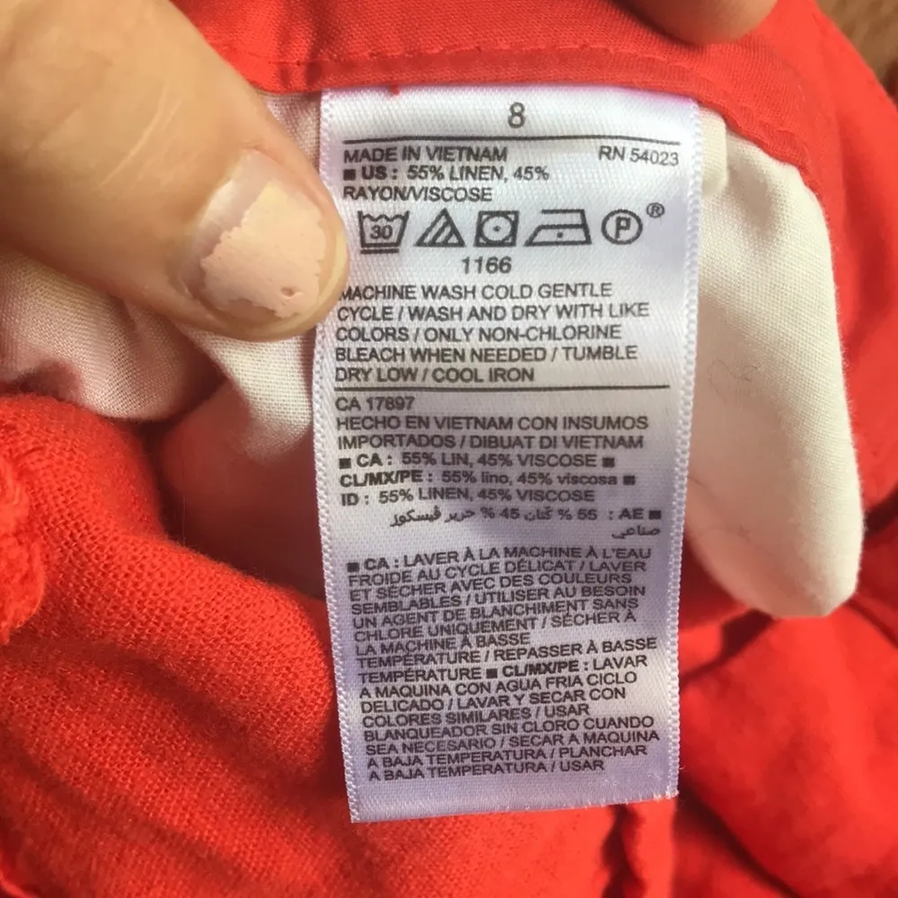 Old Navy Hot Tamale orange linen blend shorts - Image 5