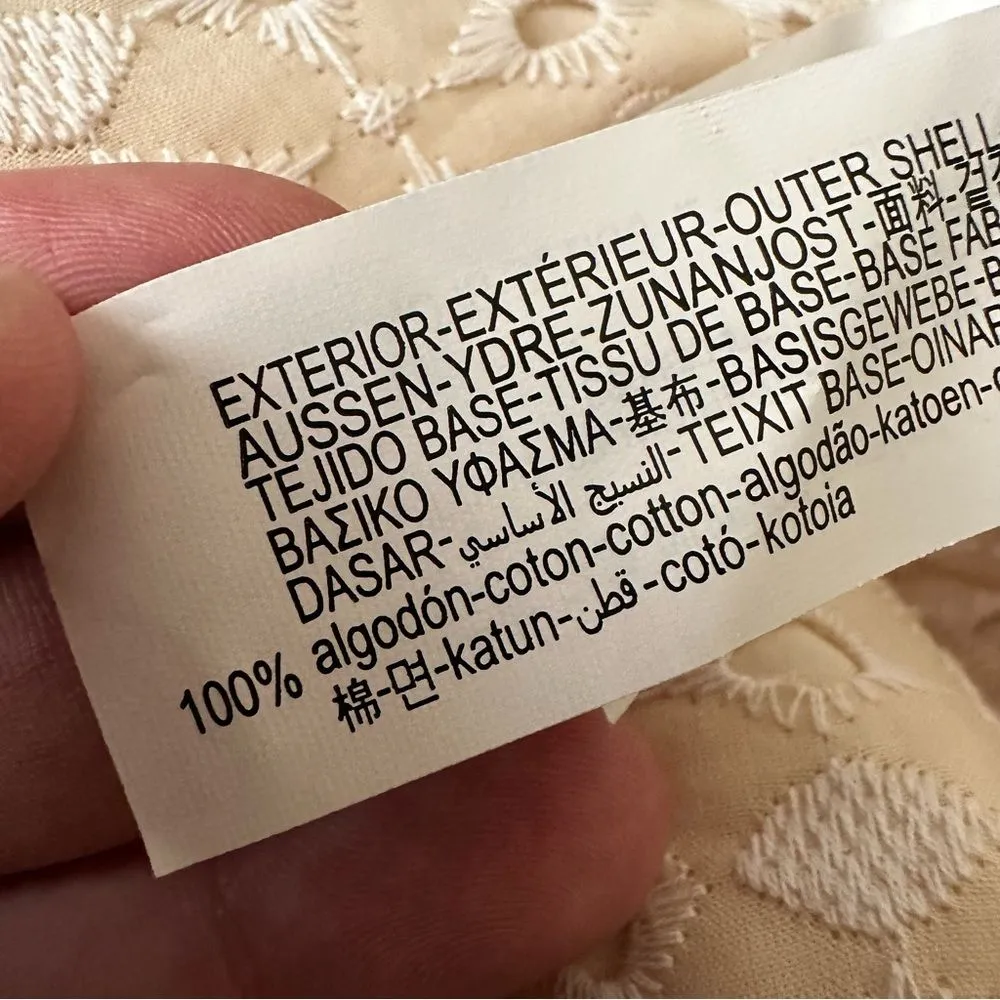 Zara Cream Eyelet Cotton Lace Shorts - Image 6