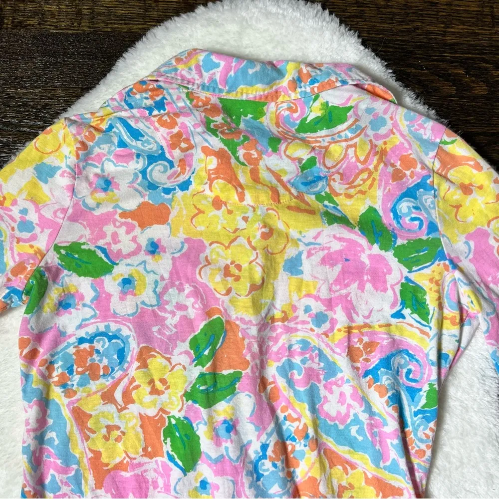 Lauren Ralph Lauren Multicolor Floral Pajama Shirt Dress - Image 7