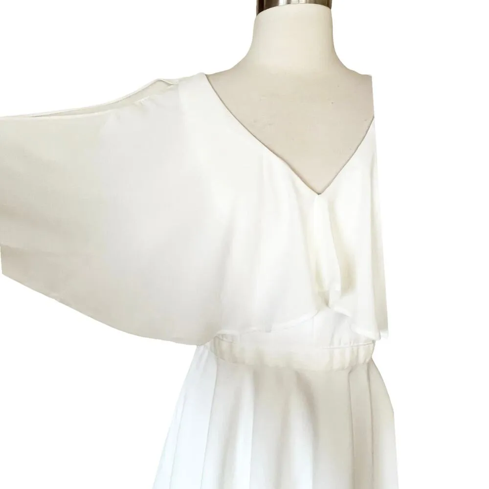 JAY GODFREY Chiffon Cape Mini Dress V - Image 5