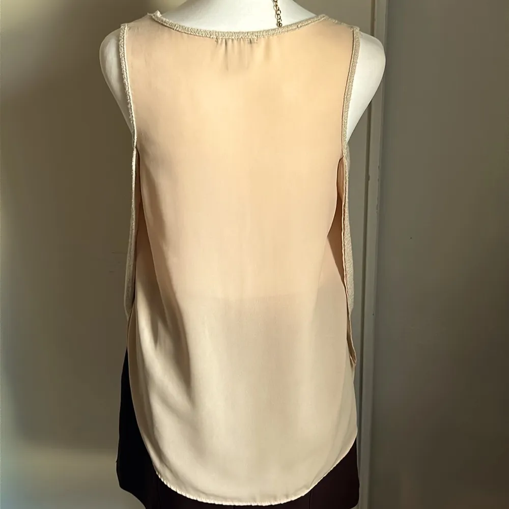 Bar III Chiffon With Sweater Overlay Sleeveless Tank Blouse - Image 8