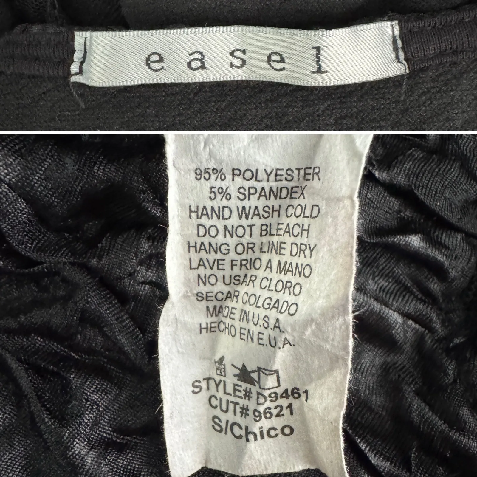 Y2K/90s vintage Easel black ruched and mesh going out dress size XS/S - Image 5