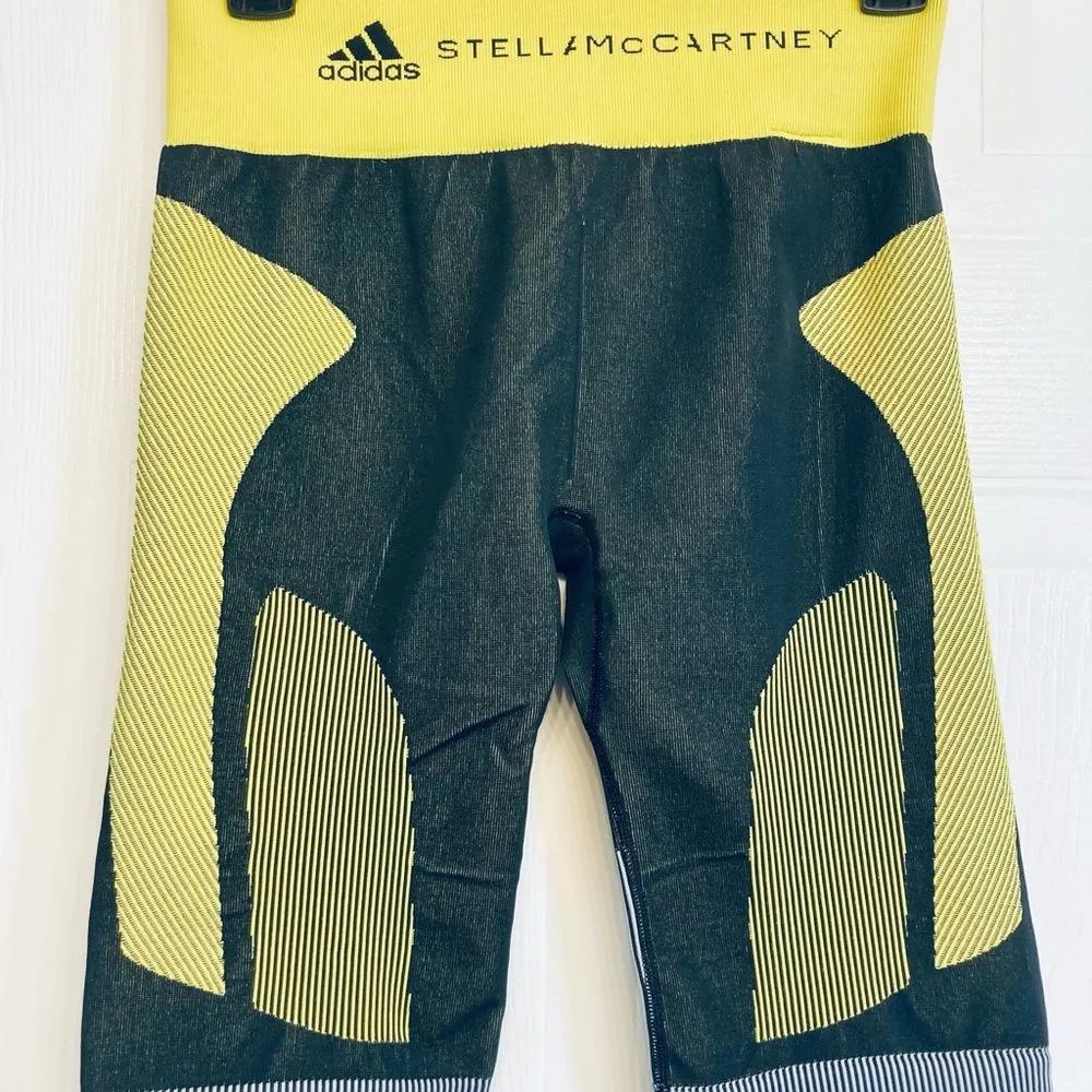 Adidas X Stella McCartney TrueStrength Seamless Short Tights Women's Medium Black - Image 1