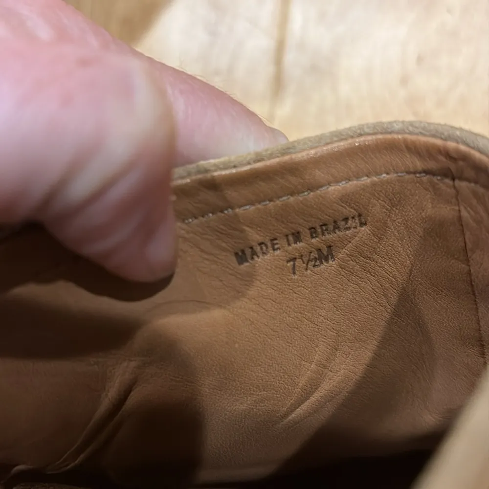 Juicy Couture Collette suede clogs mules platform shoes 7.5 tan - Image 7