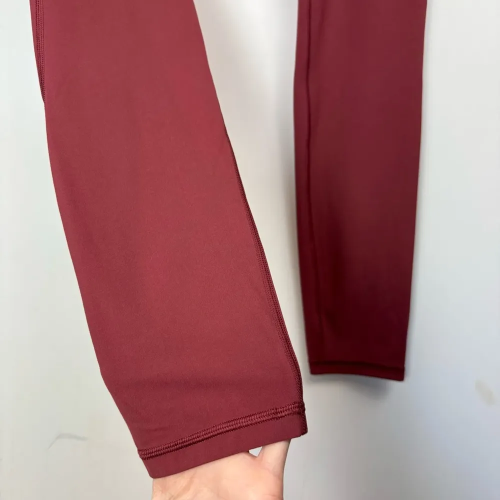 Athleta Aura Heel Tight in Powervita Womens Leggings Sz Medium Maple Red Mesh - Image 16