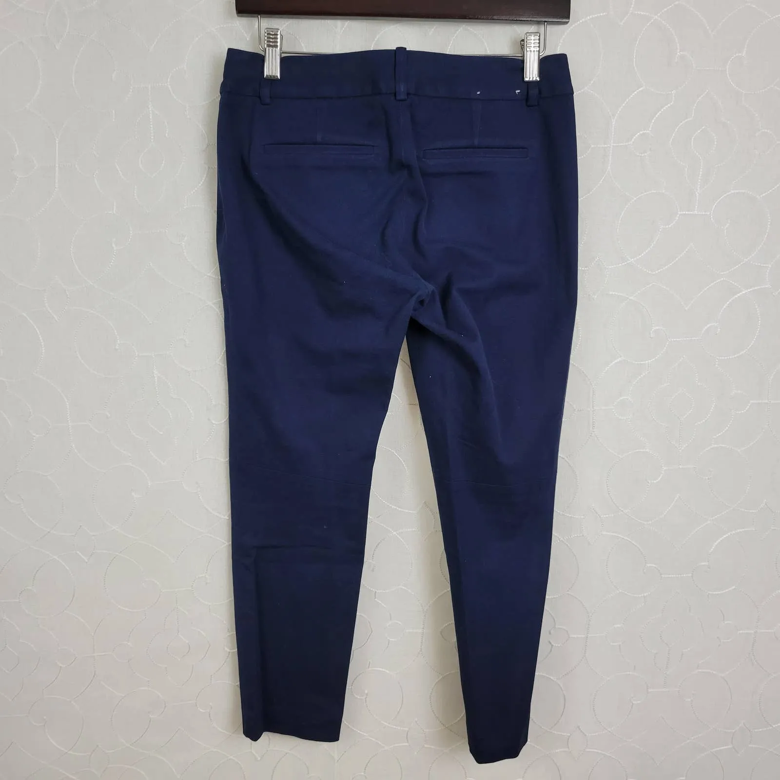 J Crew Blue Women's‎ Straight Leg Trouser Dress Pants Size 4 - Image 2