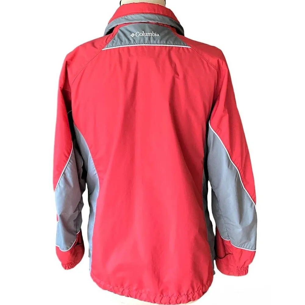 COLUMBIA Interchangeable Coral & Gray Adjustable Coat Jacket ~ Women's MEDIUM - Image 2