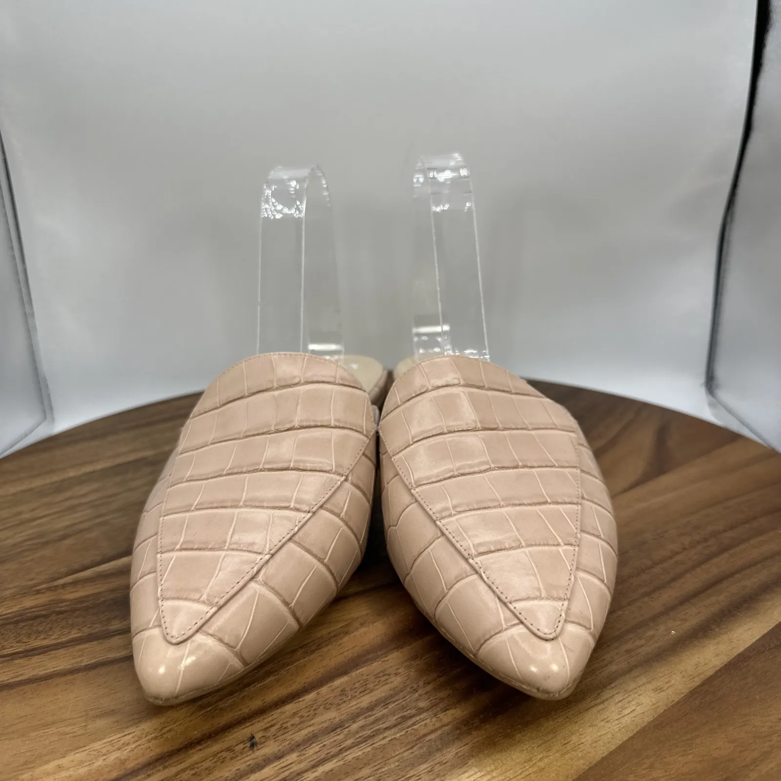 New Cole Haan Piper Pointed Toe Mules Loafers Slip On Pink Leather Women's 8.5B - Image 4