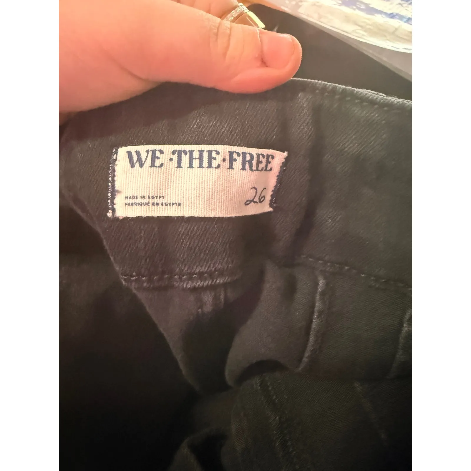 WE THE FREE High Waisted Flare Jeans Charcoal Gray Size 26 - Image 3