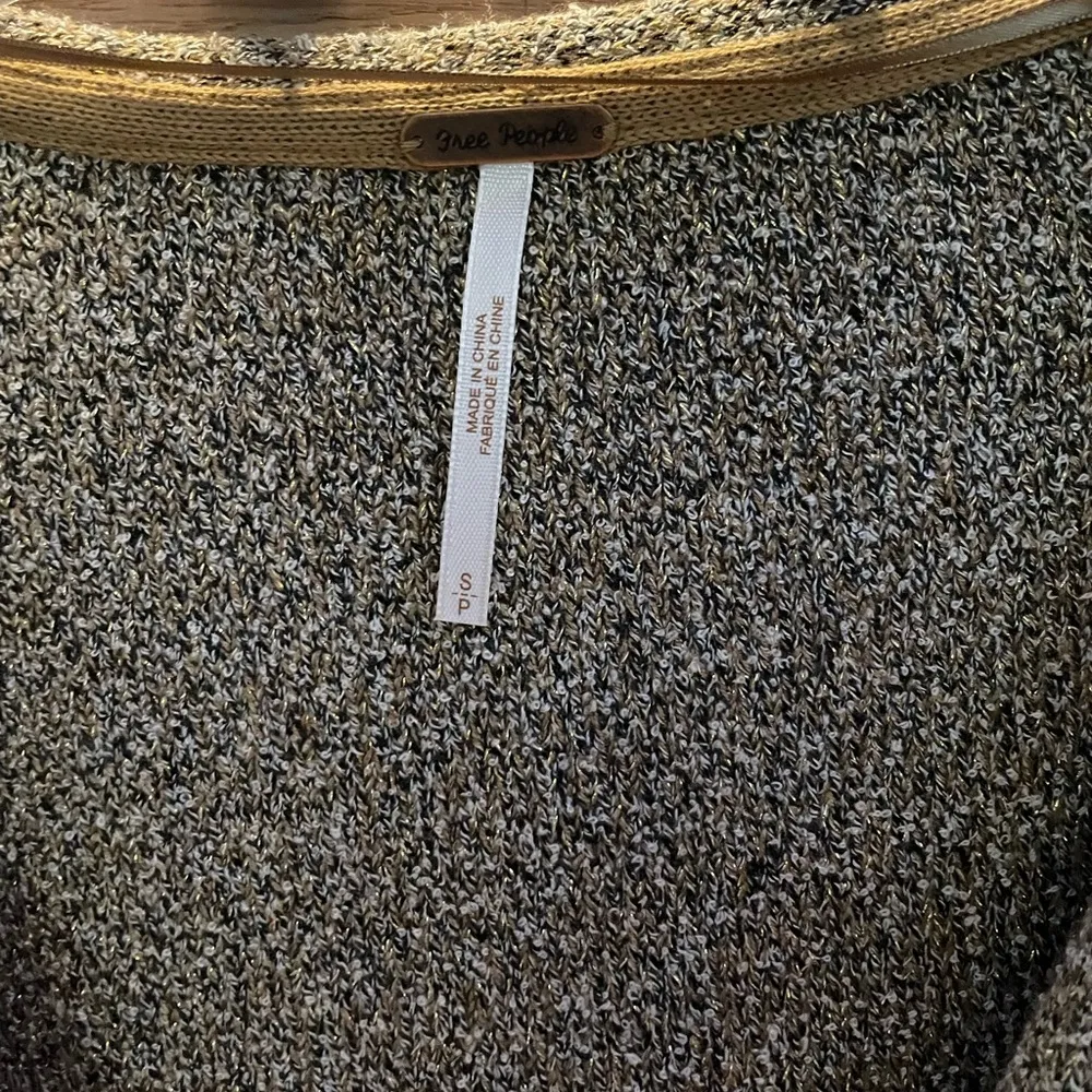 NWT Free People Going For Gold Long Sleeve Surplice Wrap Top size Small - Image 6