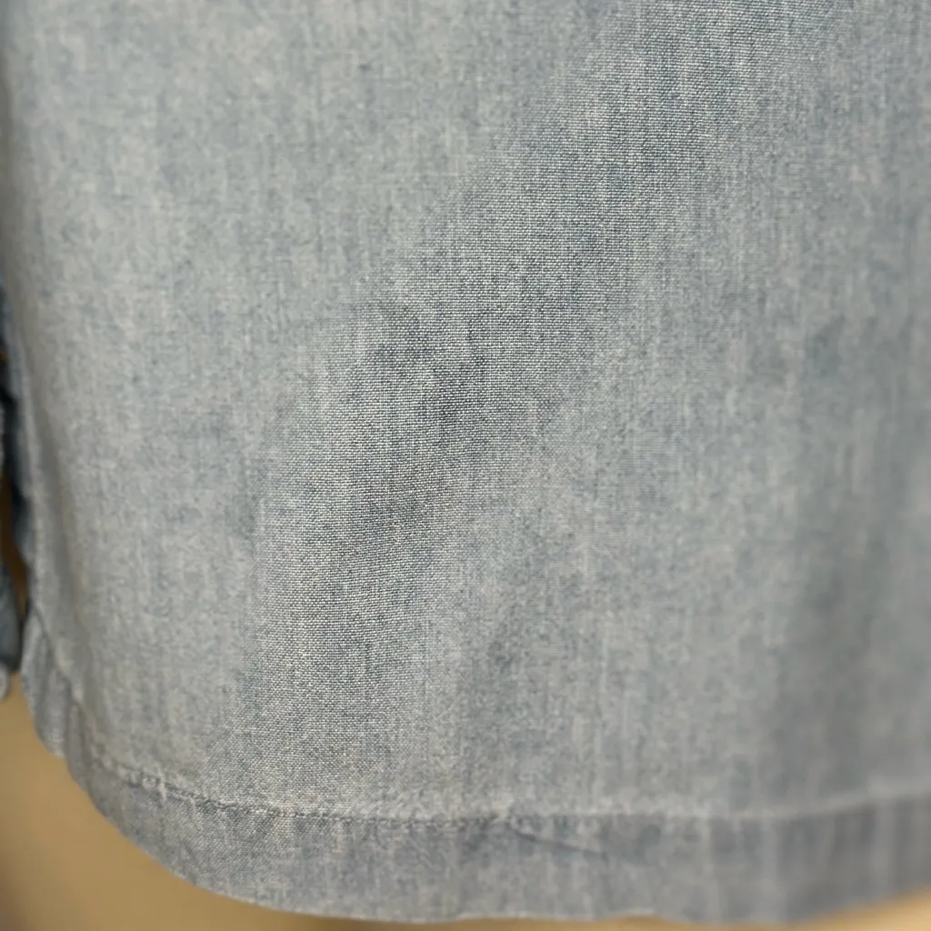 Cabin Creek Embroidered Denim Sleeveless Shirt (909) - Image 9