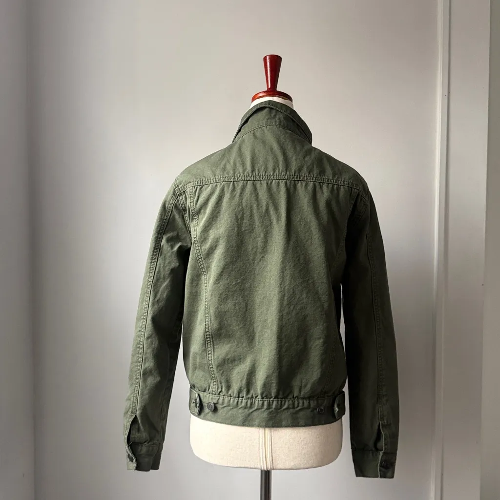 Brandy Melville Green Jean Jacket Size Small Relaxed Fit Cotton - Image 2